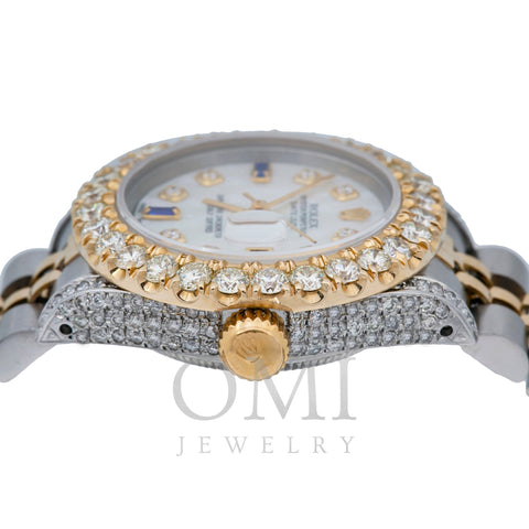 Rolex Lady-Datejust 69173 26MM White Diamond Dial With 2.75 CT Diamonds