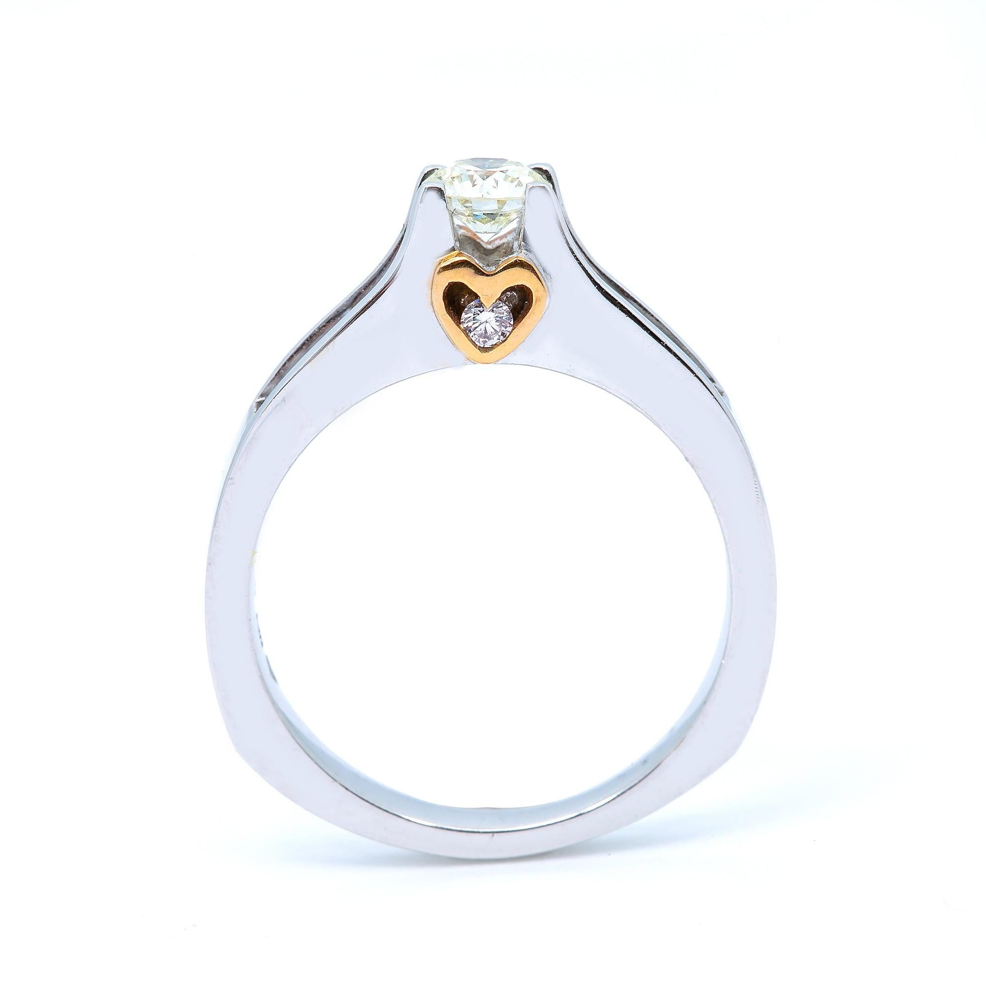 14K WHITE GOLD LADIES ENGAGEMENT RING WITH 1.03 CT DIAMONDS