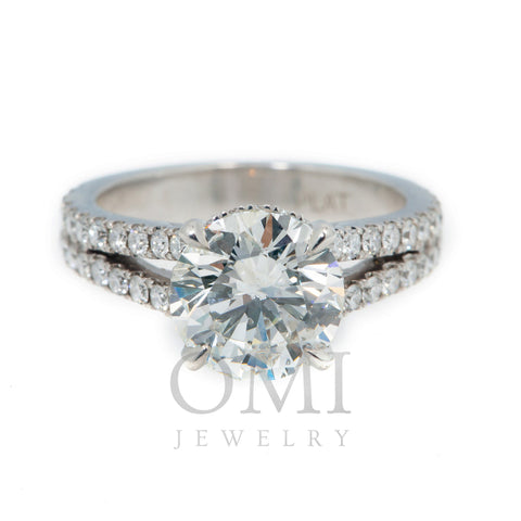 14K WHITE GOLD LADIES ENGAGEMENT RING WITH 2.04 CT DIAMONDS