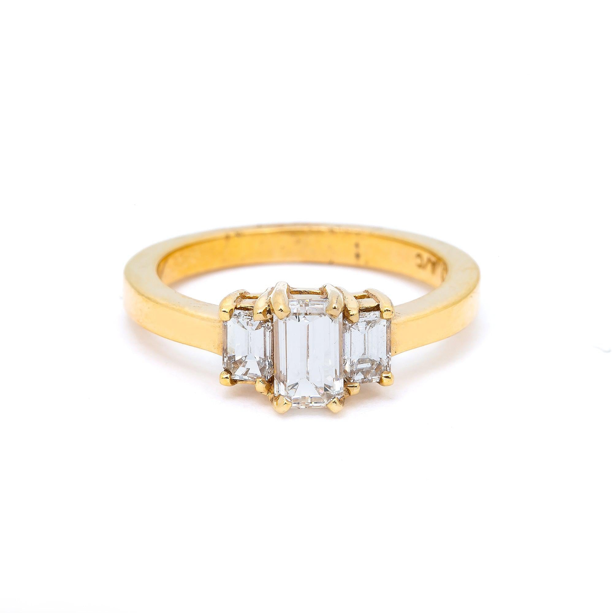 14K YELLOW GOLD LADIES ENGAGEMENT RING WITH 1.30 CT DIAMONDS