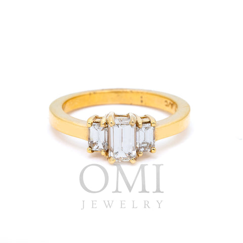 14K YELLOW GOLD LADIES ENGAGEMENT RING WITH 1.30 CT DIAMONDS