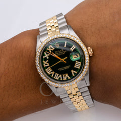 Rolex Datejust 1601 36MM Green Dial With Two Tone Bracelet - OMI