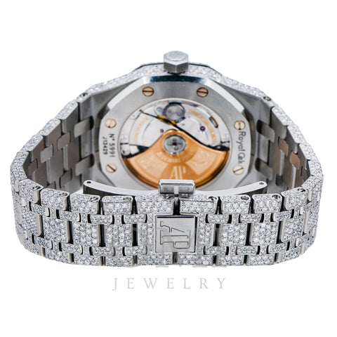 Audemars Piguet Royal Oak Selfwinding 15450ST 37MM Silver Diamond Dial With Stainless Steel Bracelet