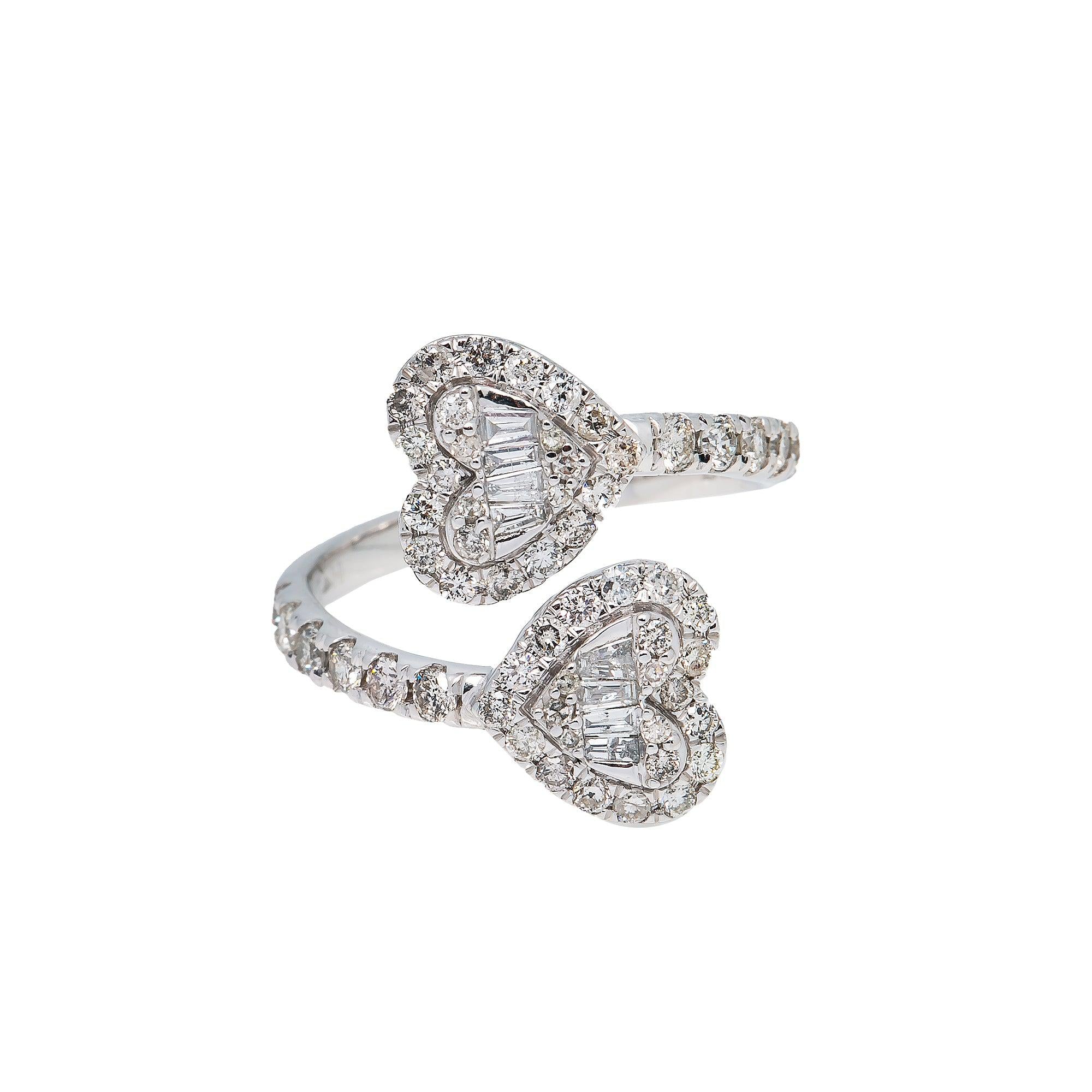 14K WHITE GOLD LADIES RING WITH 1.33 CT DIAMONDS