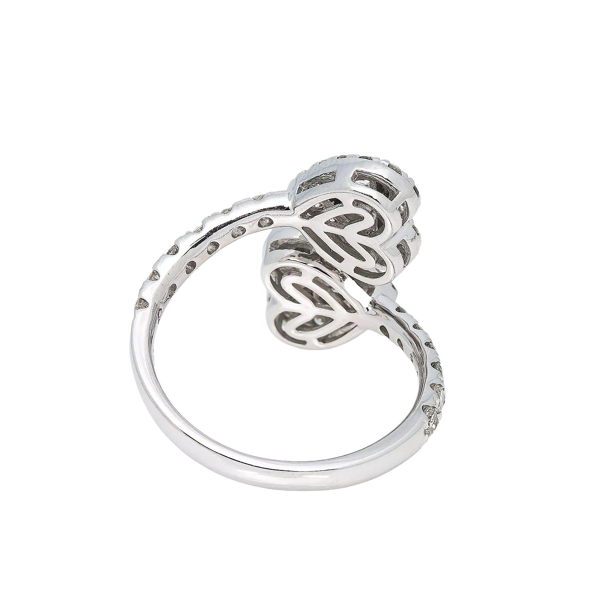 14K WHITE GOLD LADIES RING WITH 1.33 CT DIAMONDS