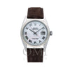 Rolex Datejust 16014 36MM White Dial With Brown Leather Bracelet