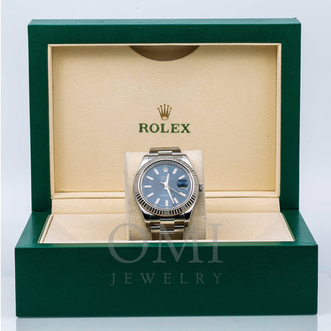 Rolex Datejust II 116334 41MM Blue Dial With Stainless Steel Oyster Bracelet