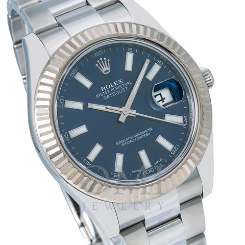 Rolex Datejust II 116334 41MM Blue Dial With Stainless Steel Oyster Bracelet