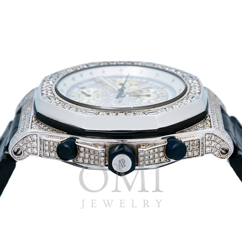 Audemars Piguet Royal Oak Offshore Silver Diamond Dial With Leather Bracelet