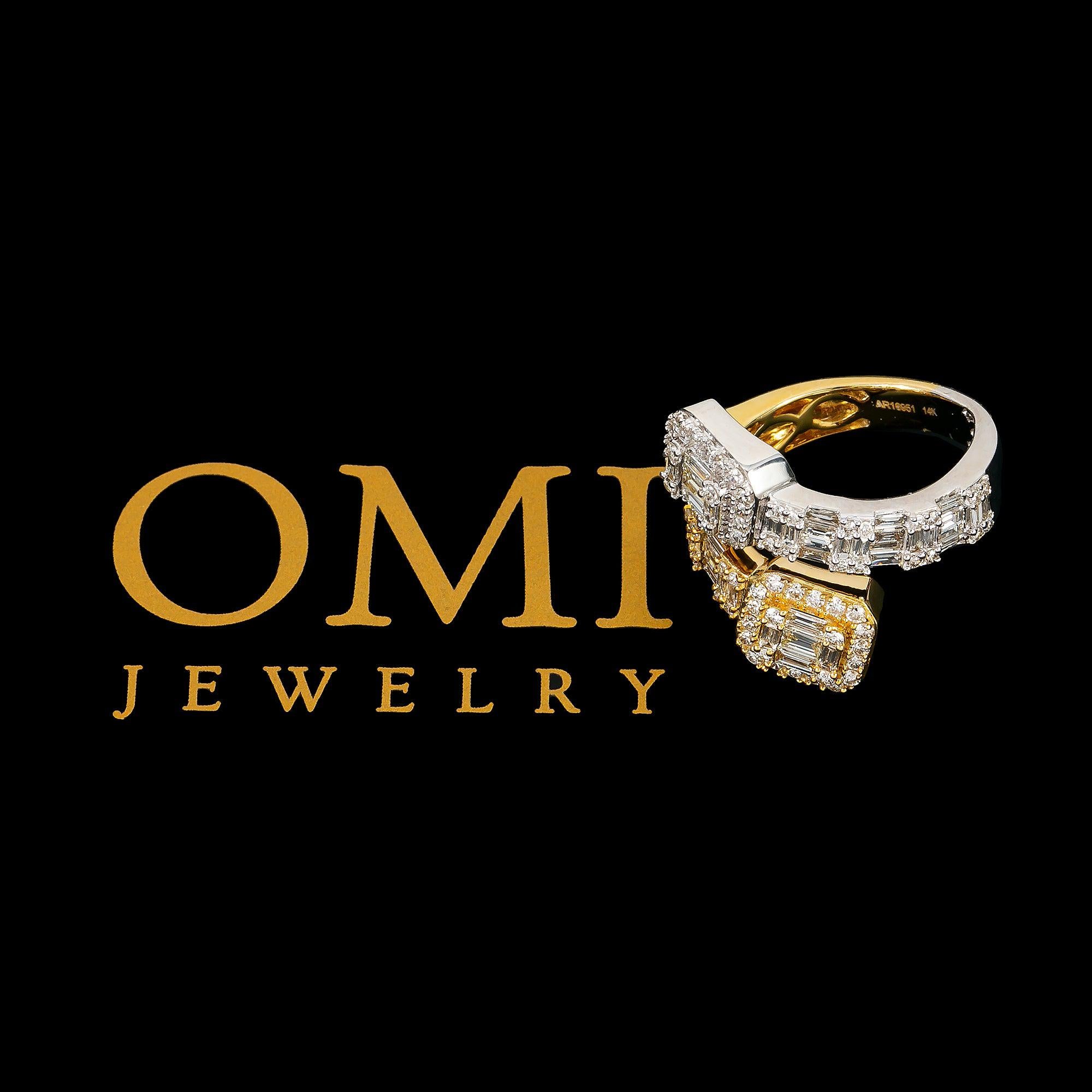 14K YELLOW/WHITE GOLD LADIES RING WITH 2.00 CT DIAMONDS