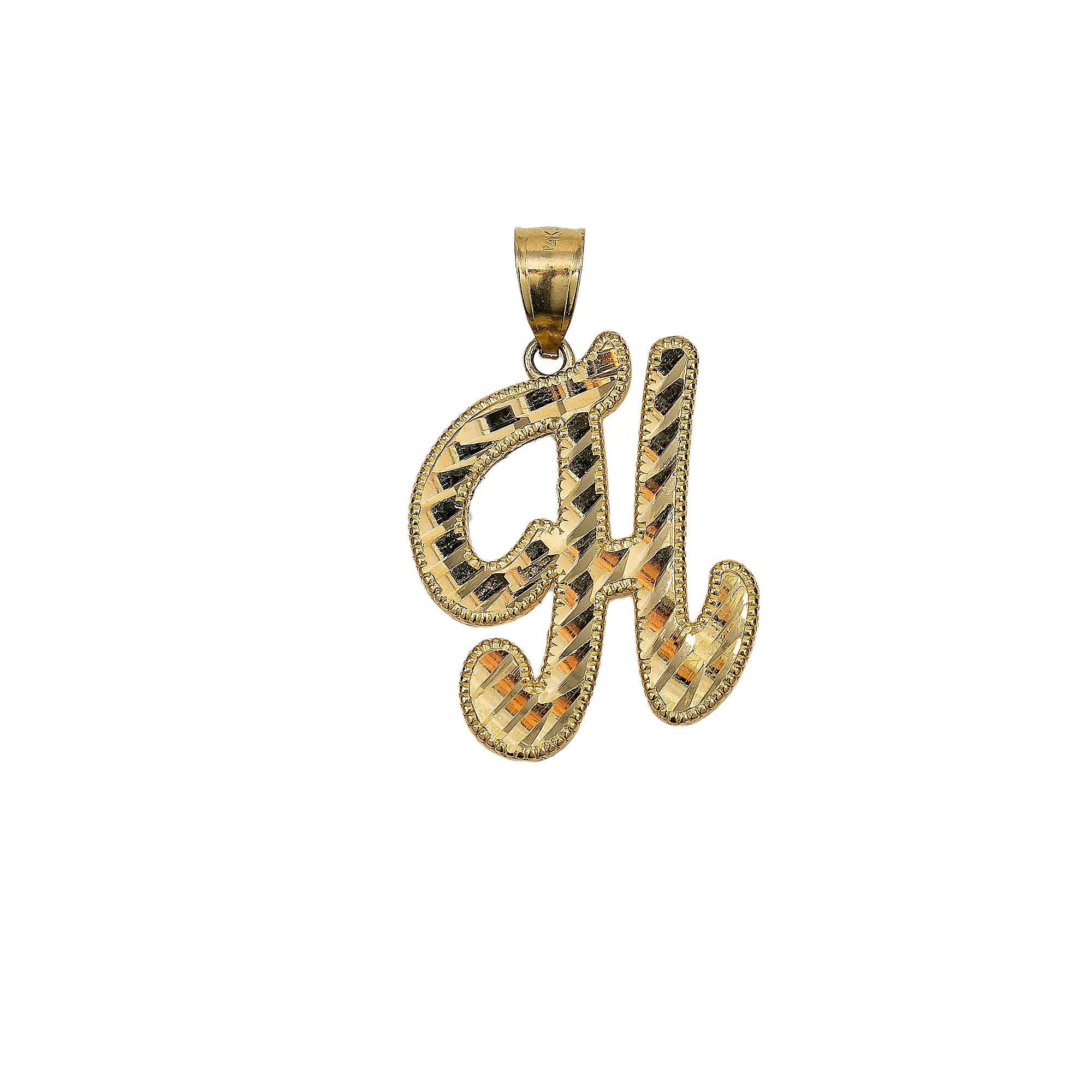 14K YELLOW GOLD H PENDANT