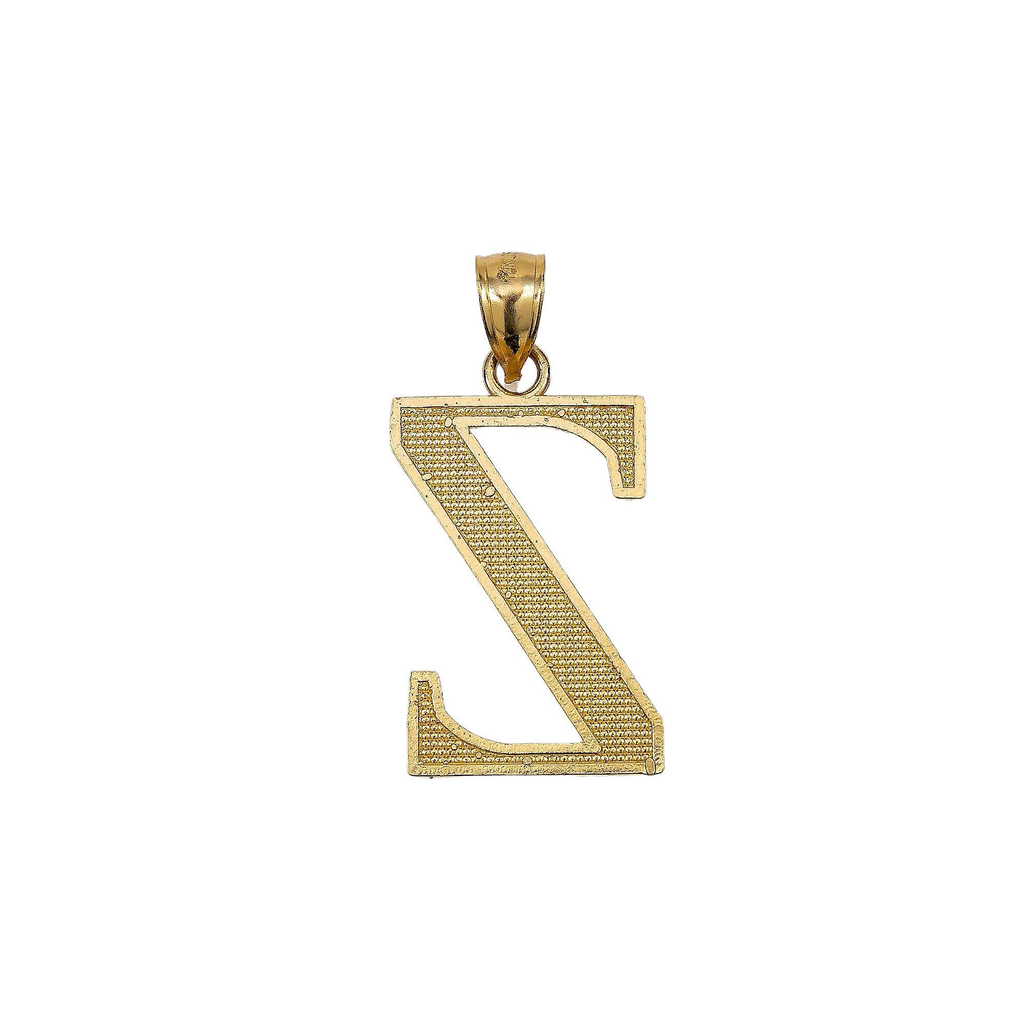 14K YELLOW GOLD LETTER Z PENDANT