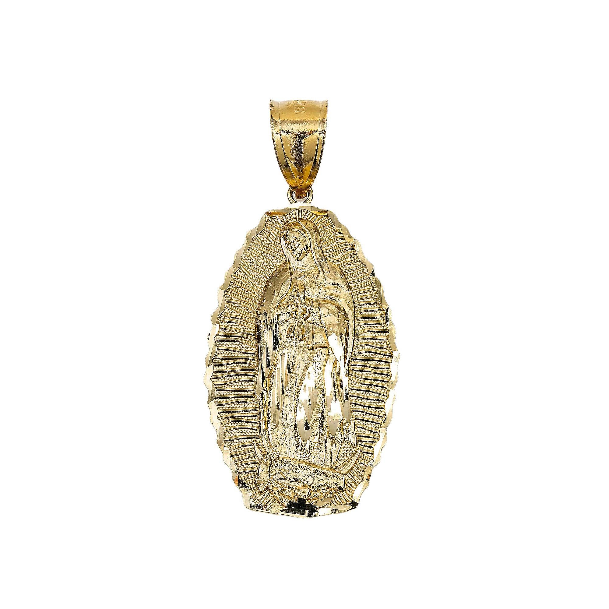 14K YELLOW SAINT MARY PENDANT