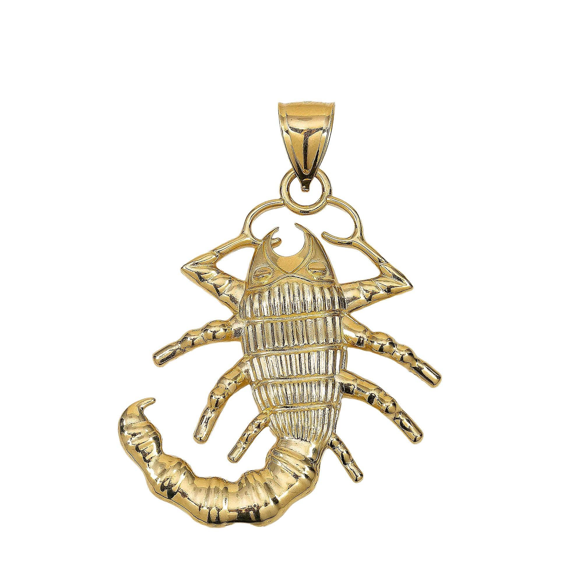 14K YELLOW GOLD SCORPIO PENDANT