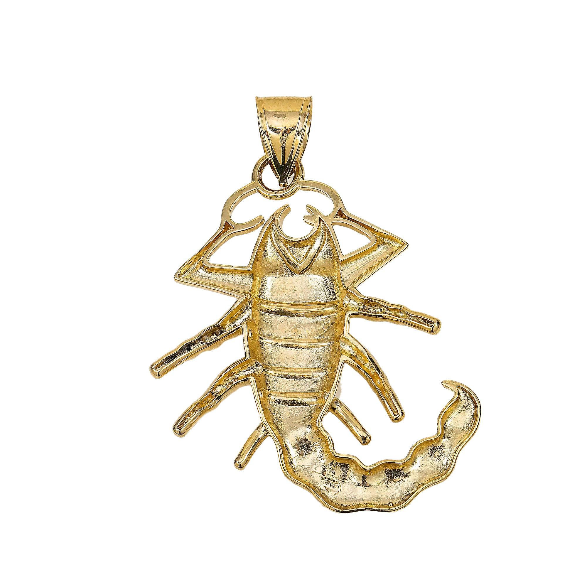 14K YELLOW GOLD SCORPIO PENDANT