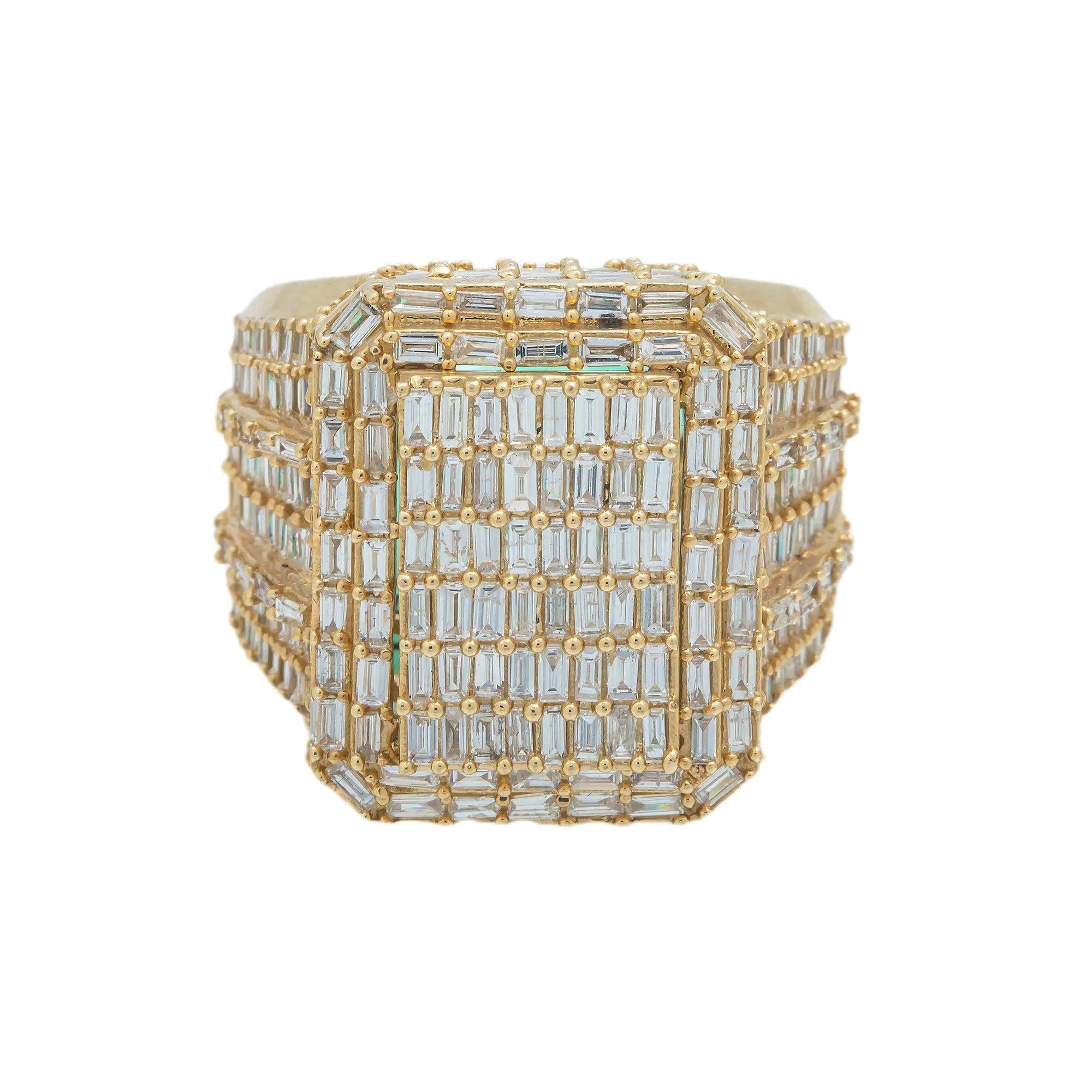 14K GOLD BAGUETTE DIAMOND RING 3.75 CT