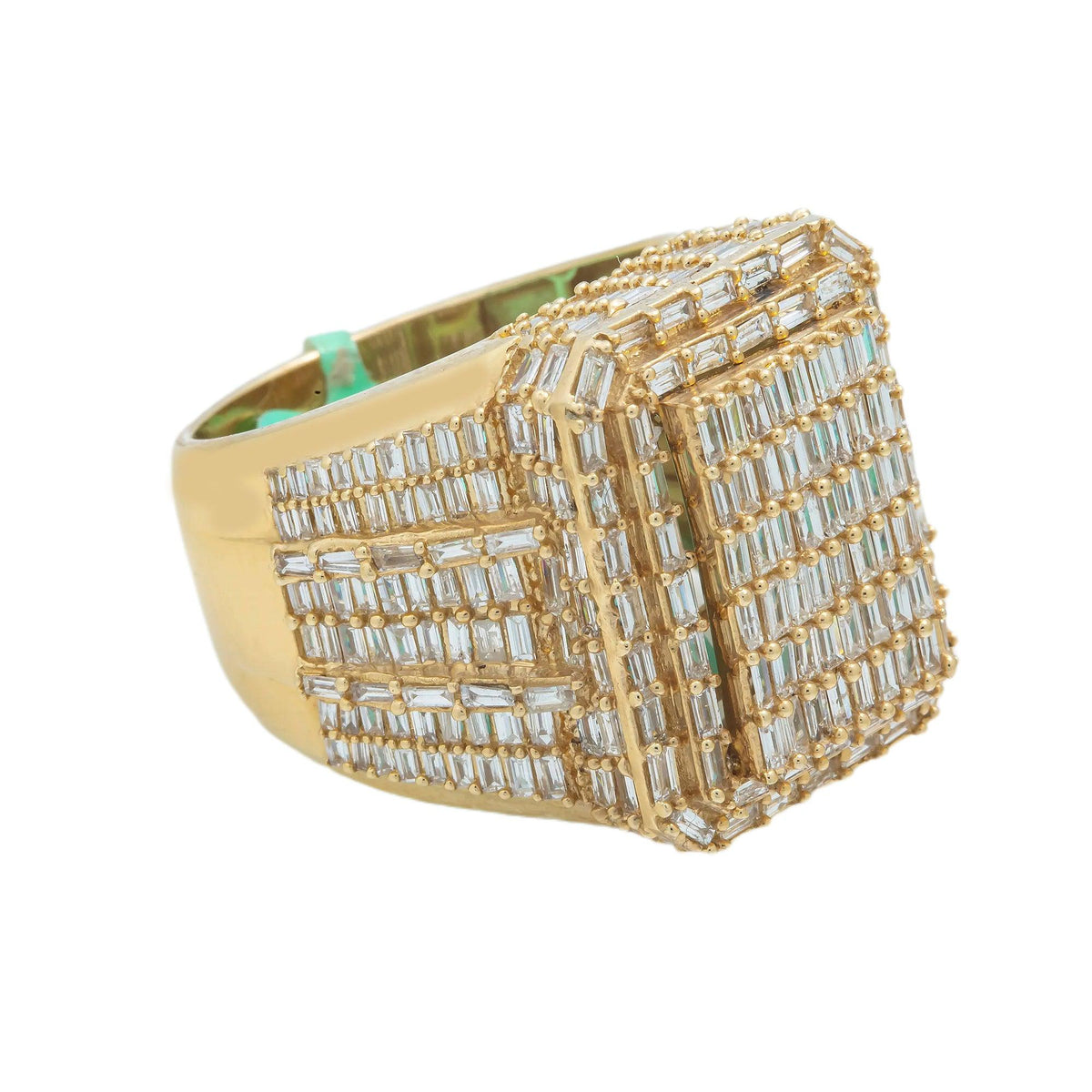 14K GOLD BAGUETTE DIAMOND RING 3.75 CT