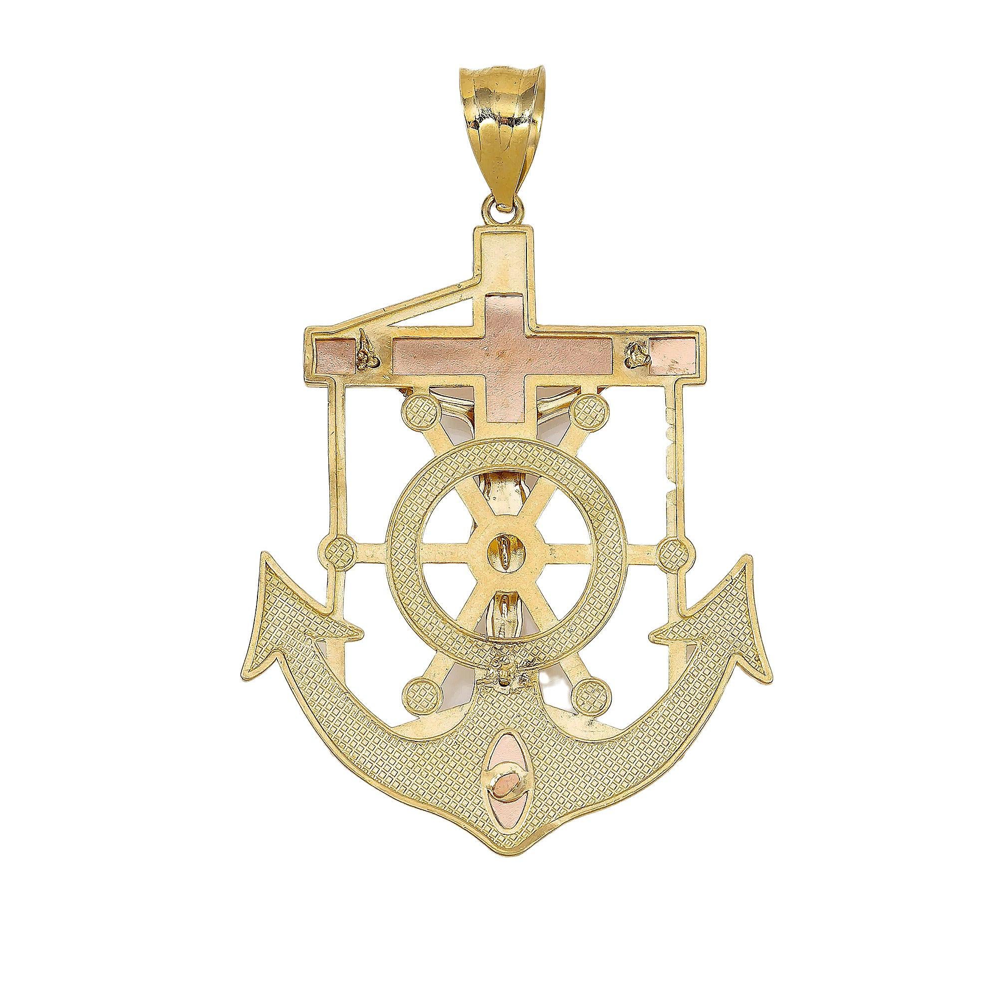 14K YELLOW GOLD CRUCIFIX PENDANT