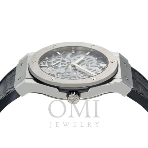 Hublot Classic Fusion Ultra-Thin 545.NX.0170.LR 42MM Transparent Dial With Leather Bracelet