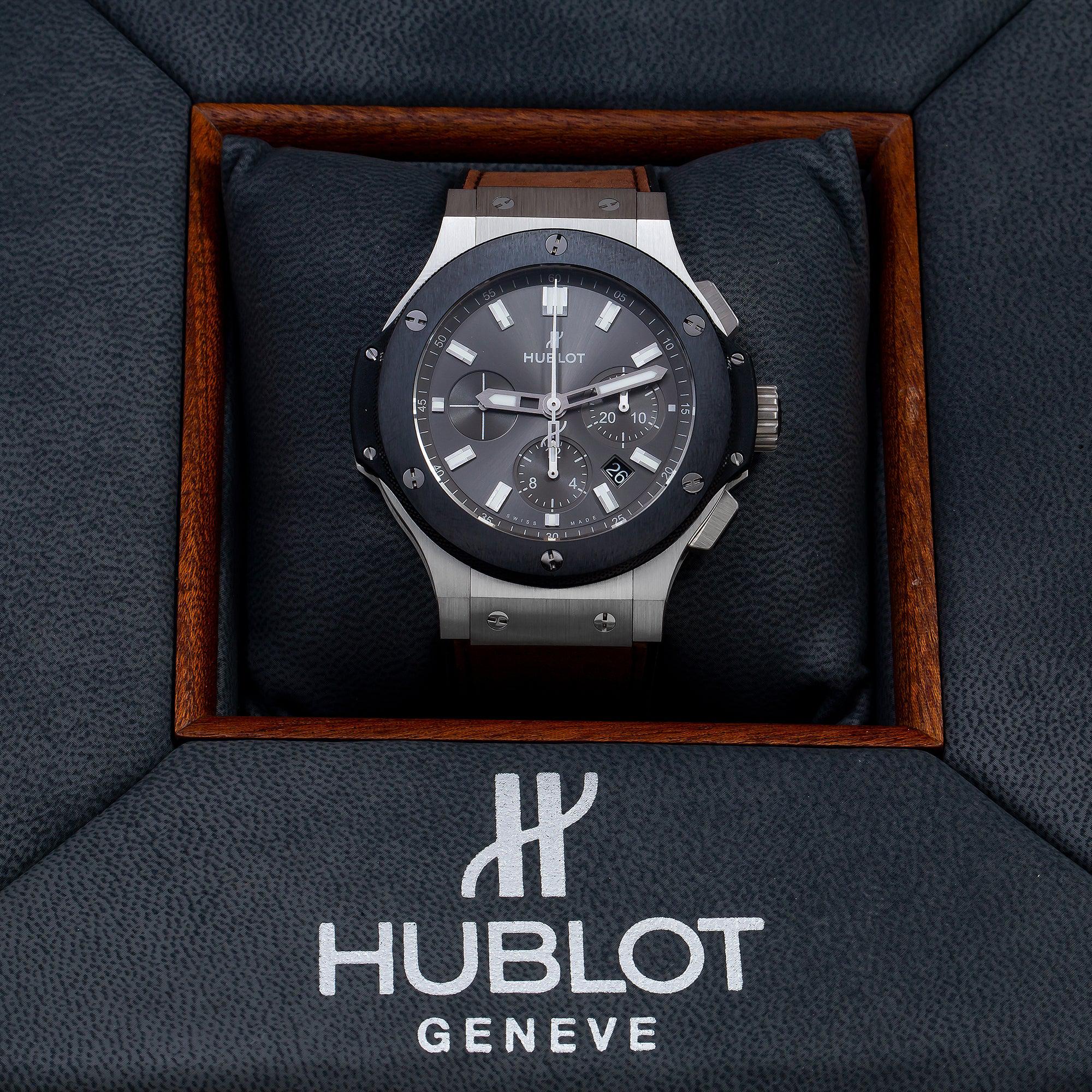 Hublot Big Bang 301.SM.7070.VR.TI 44MM Black Dial With Leather Bracelet