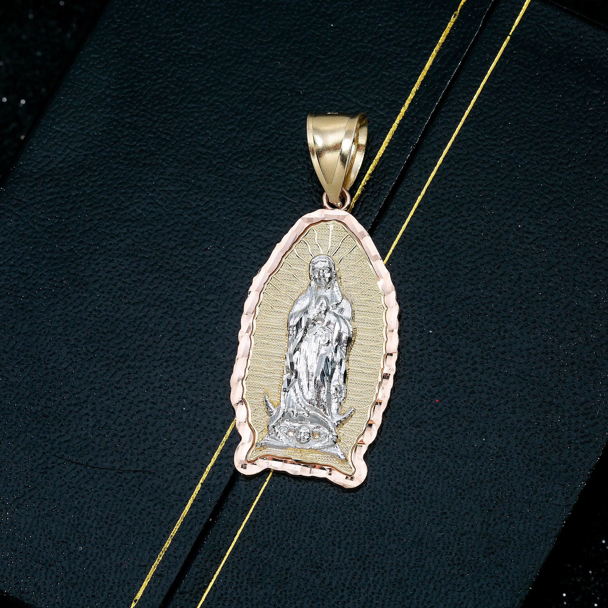 14K YELLOW SAINT MARY PENDANT