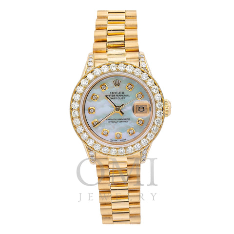 Rolex Datejust  Yellow Gold 26MM White Diamond Dial With Yellow Gold Bracelet