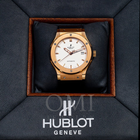 Hublot Classic Fusion 511.PX.2610 45MM White Dial With Leather Bracelet