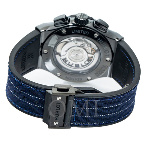 Hublot Classic Fusion Chronograph 521.CM.2707.NR.ITI18 45MM Blue Dial With Leather Bracelet