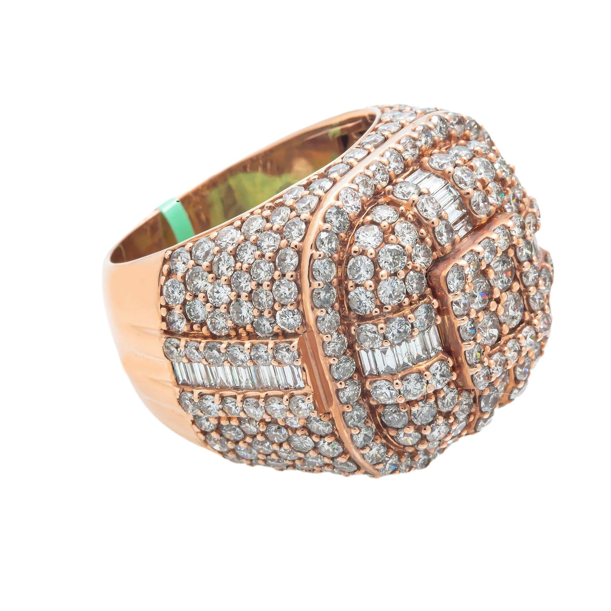 10K GOLD BAGUETTE CLUSTER DIAMOND RING 8.00 CT
