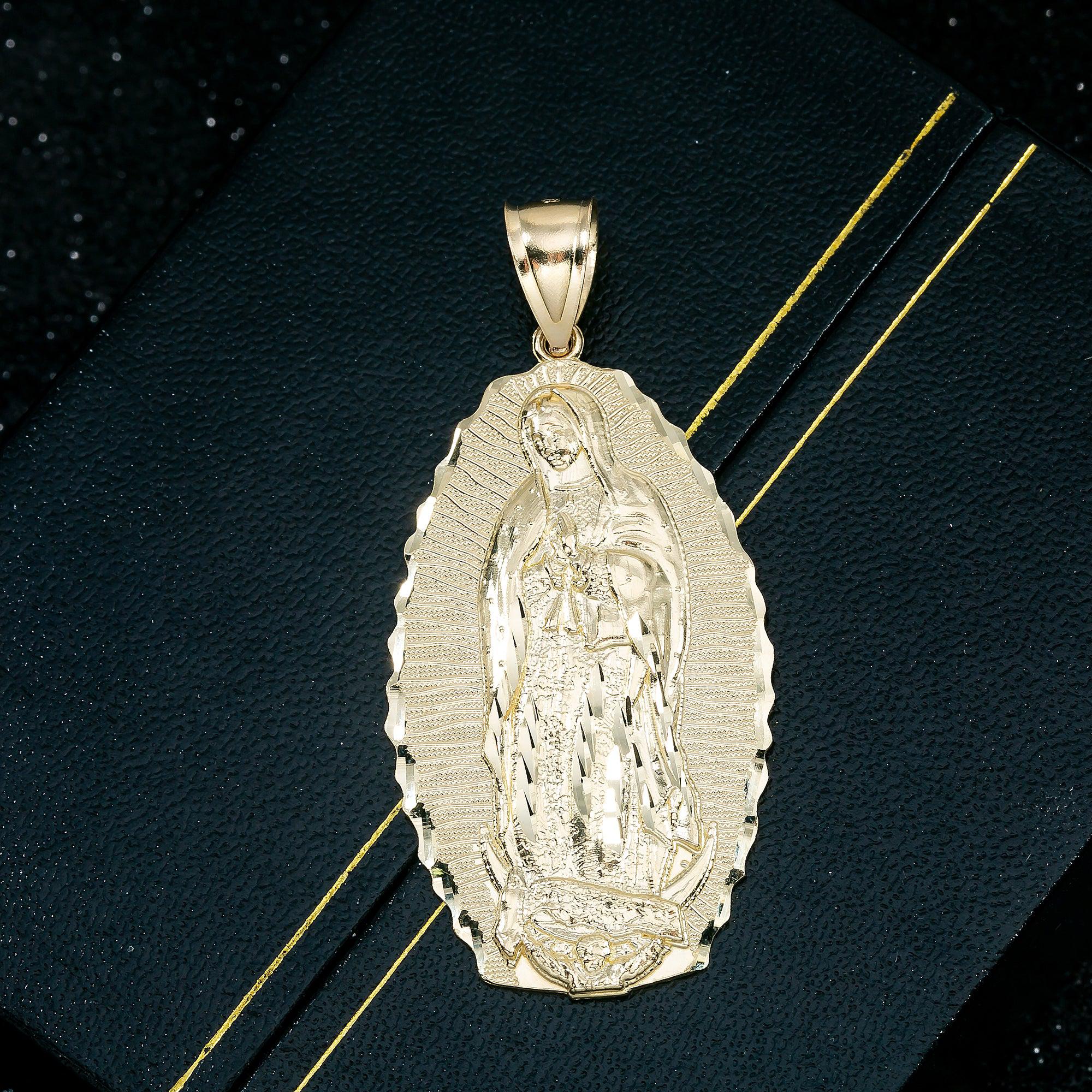 14K YELLOW GOLD SAINT MARIA PENDANT