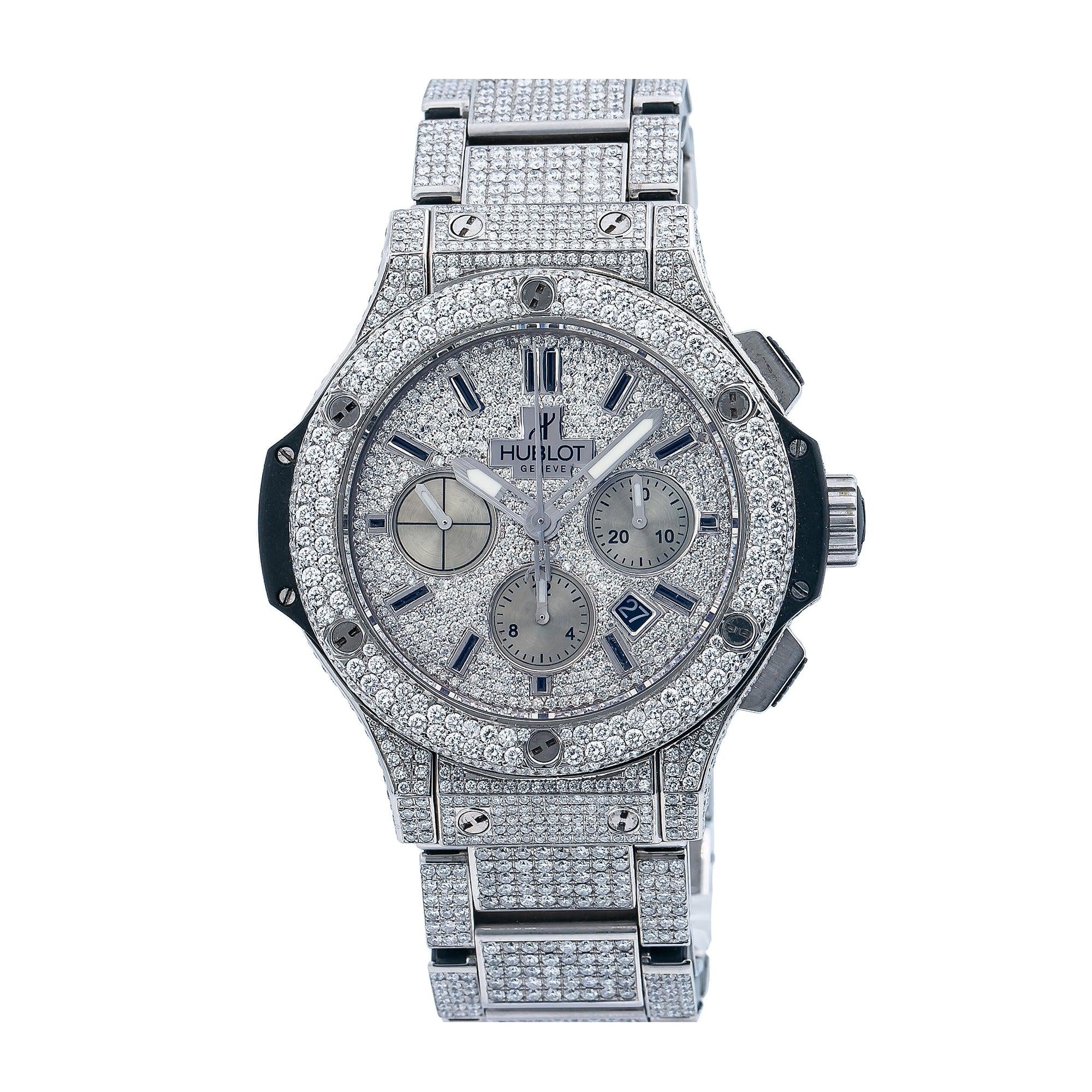 Hublot Big Bang 301.SM 44MM White Diamond Dial With 17.25 CT Diamonds