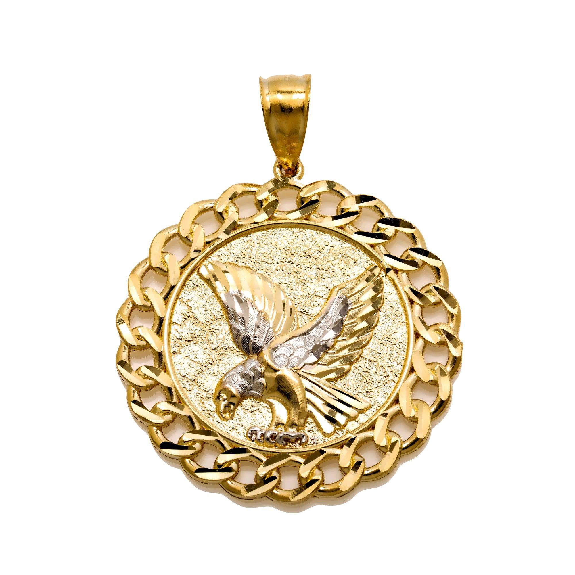 10K GOLD EAGLE COIN PENDANT 2.5