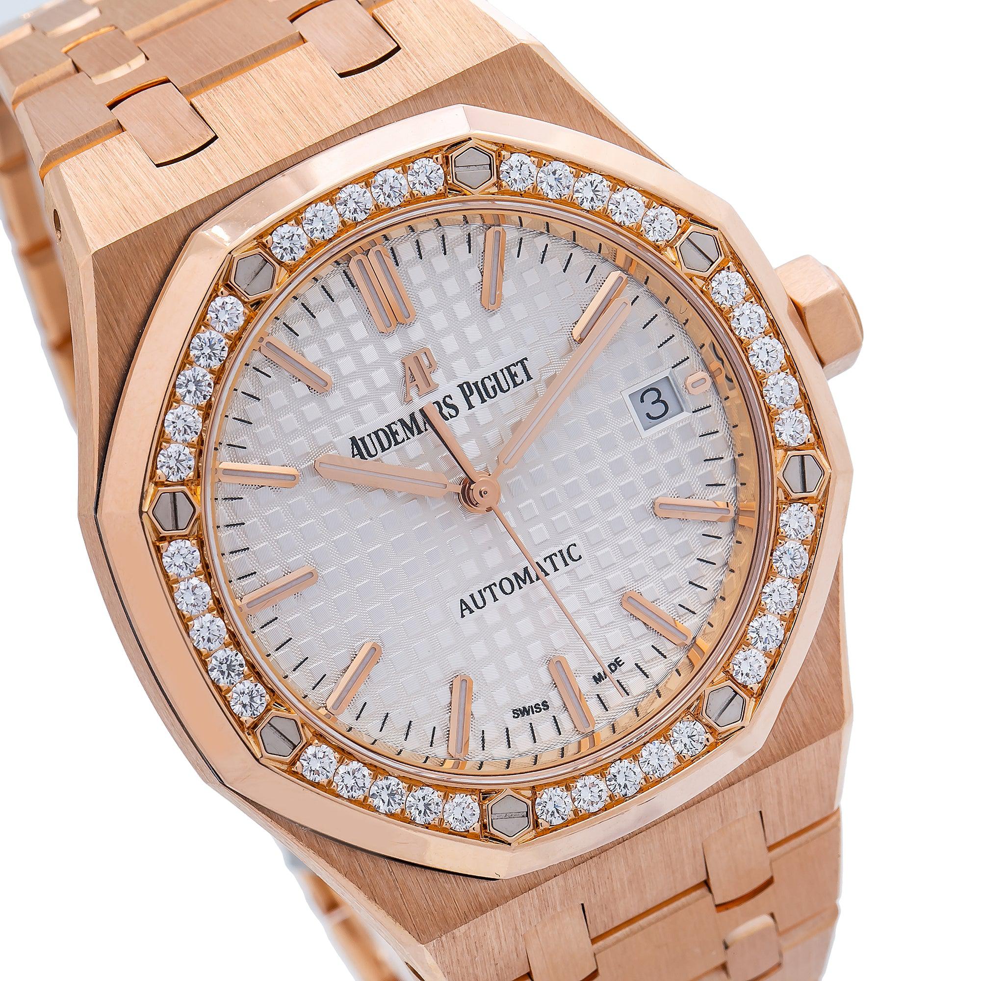 Audemars Piguet Royal Oak 37MM White Dial With Rose Gold Bracelet