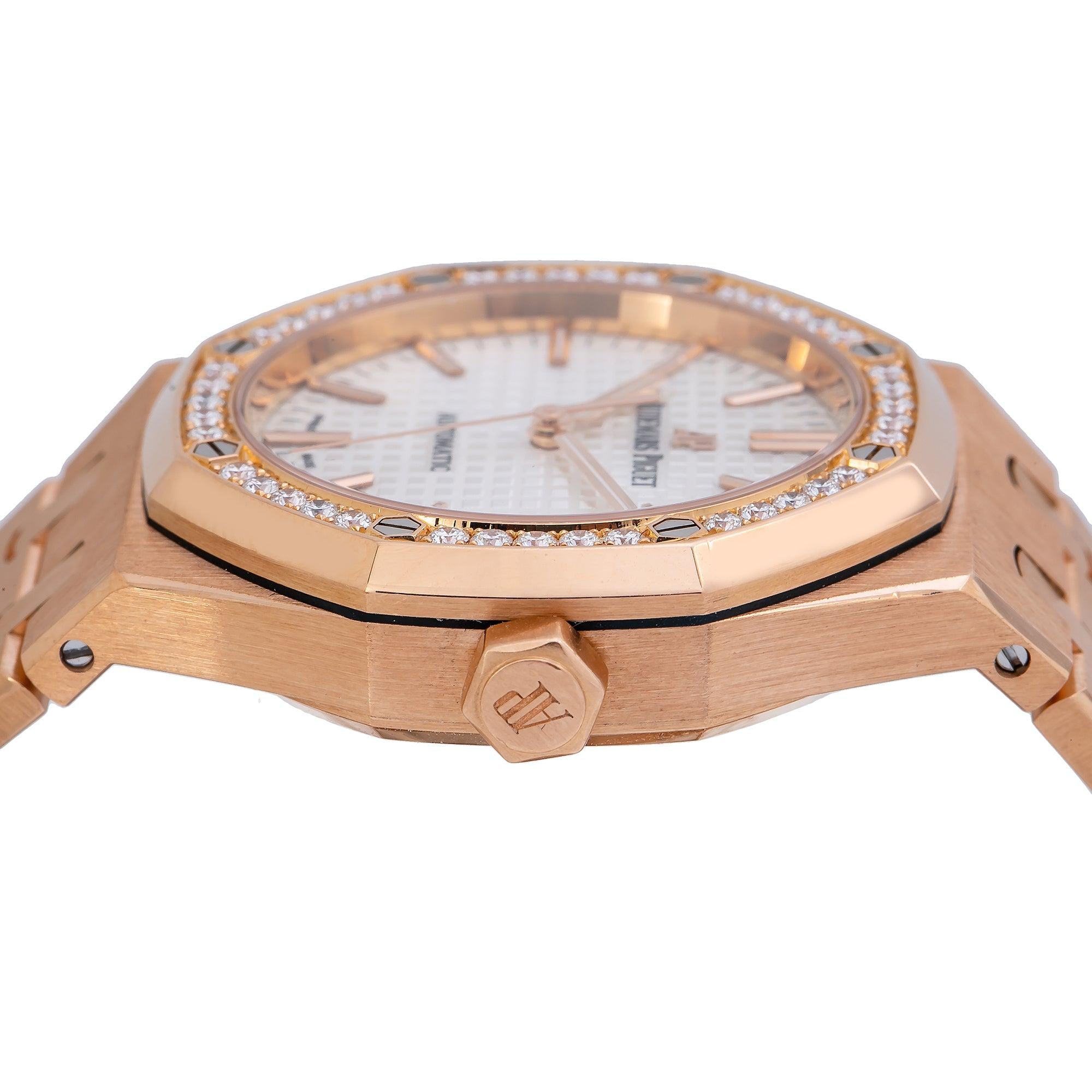 Audemars Piguet Royal Oak 37MM White Dial With Rose Gold Bracelet