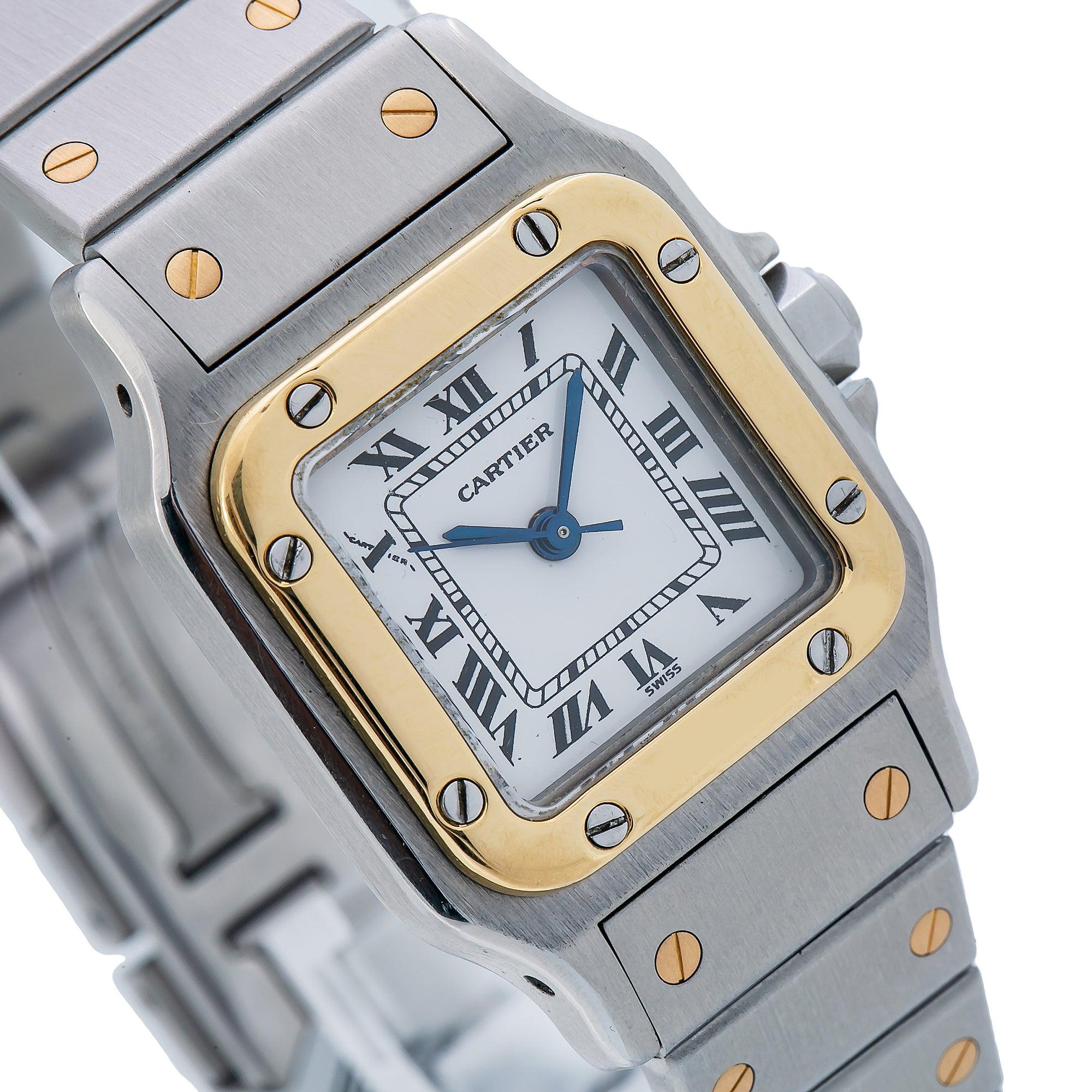 Cartier Santos Galbée W20057C4 24MM White Dial With Two Tone Bracelet