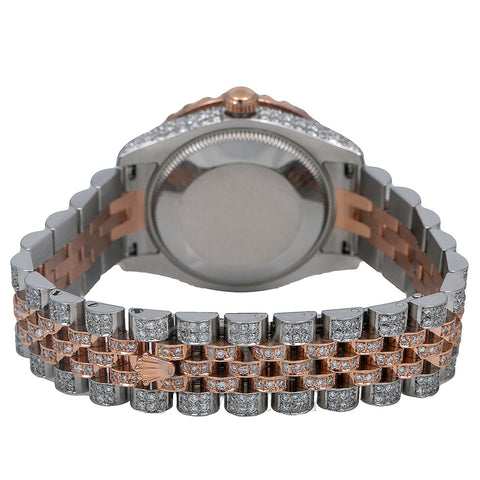 Rolex Datejust Diamond Watch, 178271 31mm, Black Diamond Dial With 9.65 CT Diamonds