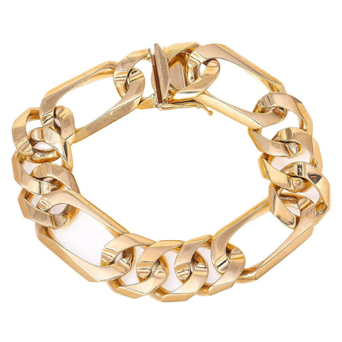 19MM 14K YELLOW GOLD CUBAN LINK BRACELET