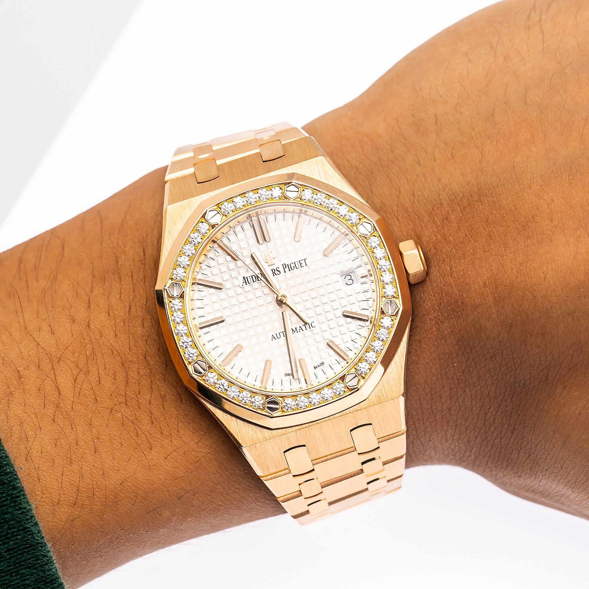 Audemars Piguet Royal Oak 37MM White Dial With Rose Gold Bracelet