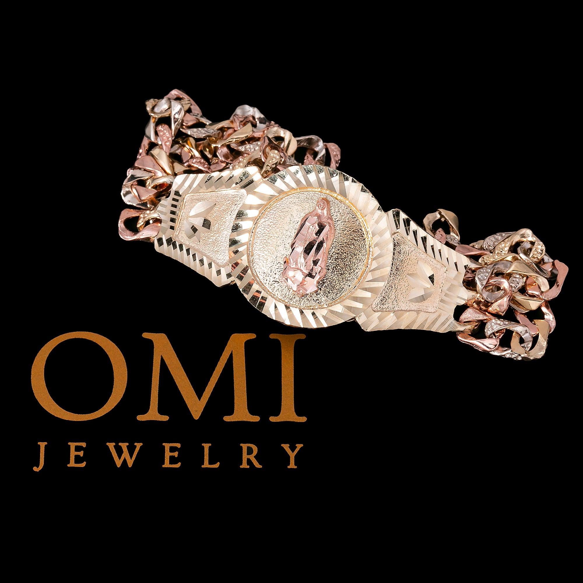 14K GOLD TRICOLOR LADIES BRACELET