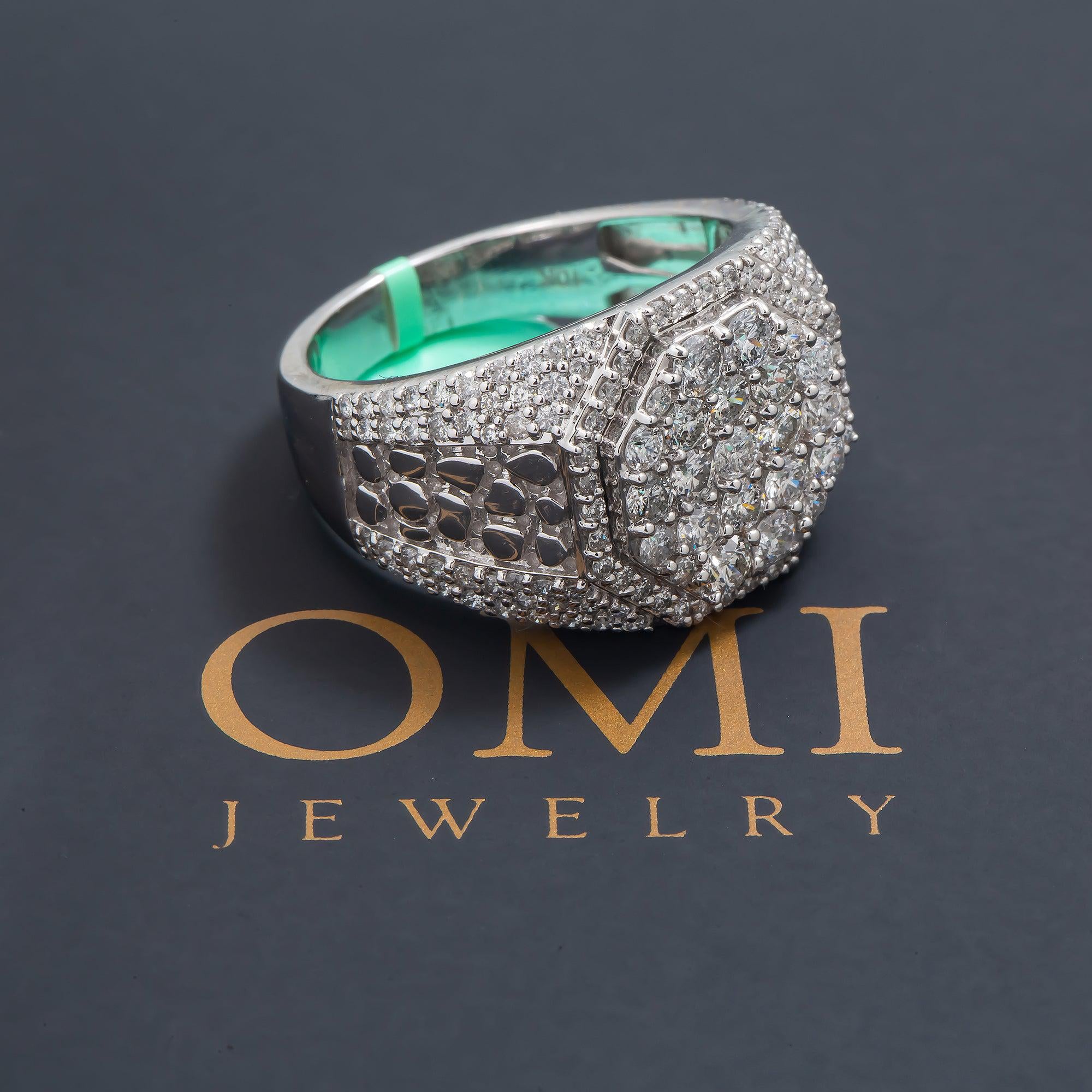 10K GOLD ROUND CLUSTER DIAMOND RING 2.45 CT