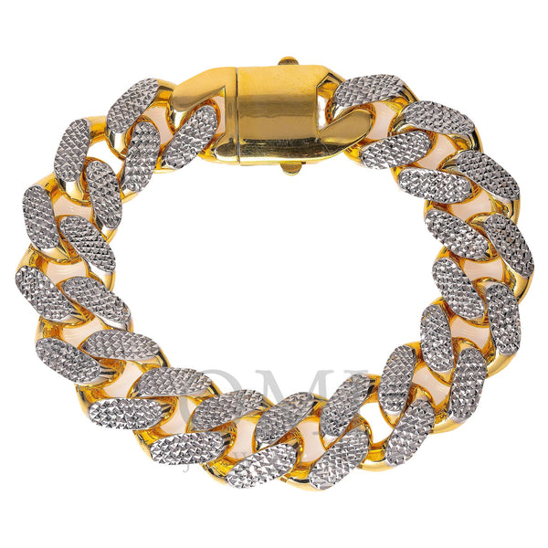 10k Yellow Gold Diamond Miami Cuban Link Men''s Natural Thick Bracelet, Hip  Hop Bling Bracelet at Rs 283200 | Diamond Bracelets in Surat | ID:  2849737849748