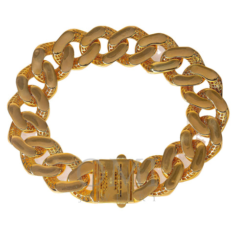 Mens Solid 10K Yellow Gold Miami Cuban Link 14 MM Diamond Bracelet 10.5 ct  | eBay