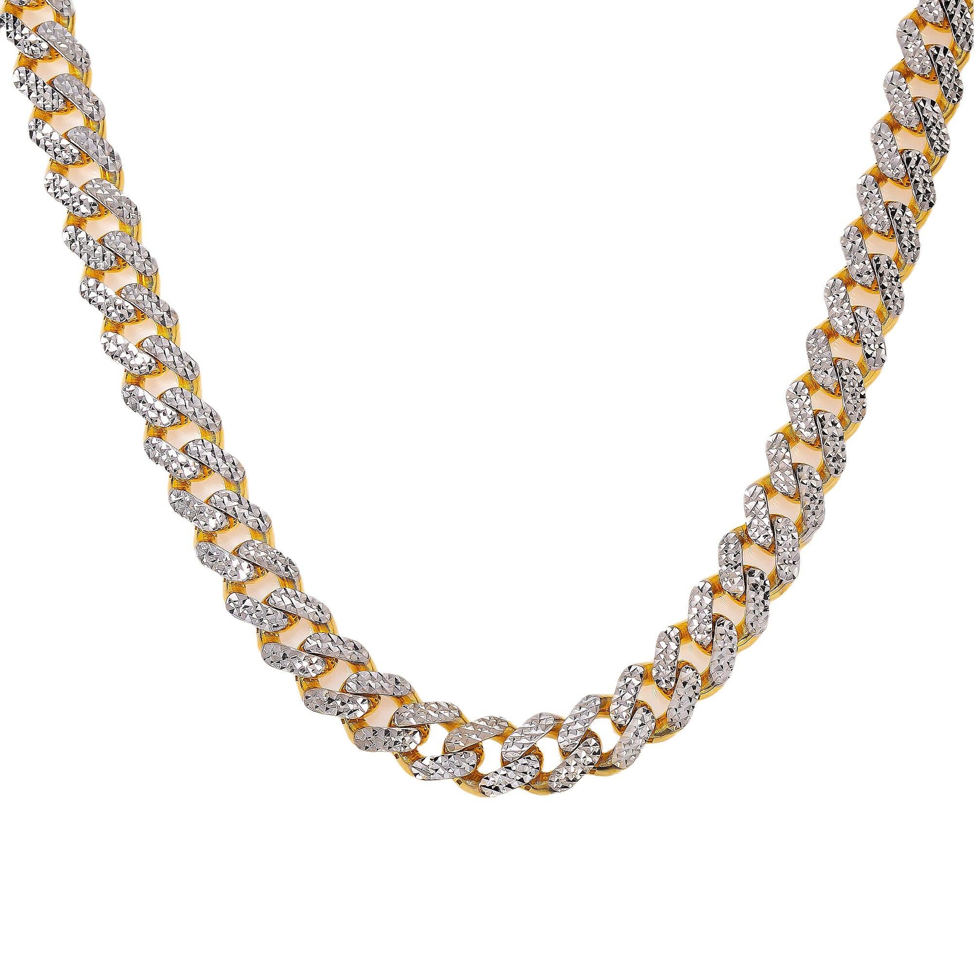 10K HOLLOW YELLOW GOLD DIAMOND CUT CUBAN LINK CHAIN – OMI Jewelry