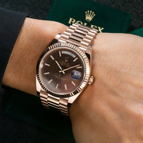 Rolex day date chocolate face Clearance