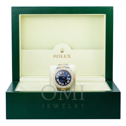 Rolex Datejust 1601 36MM Blue Diamond Dial With 3.25 CT Diamonds