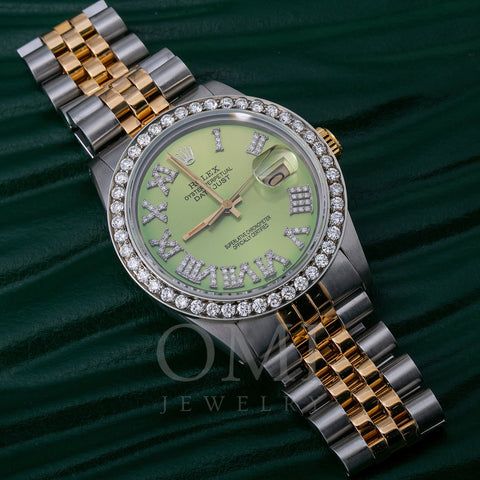Rolex Datejust 1601 36MM Green Dial With Two Tone Bracelet - OMI