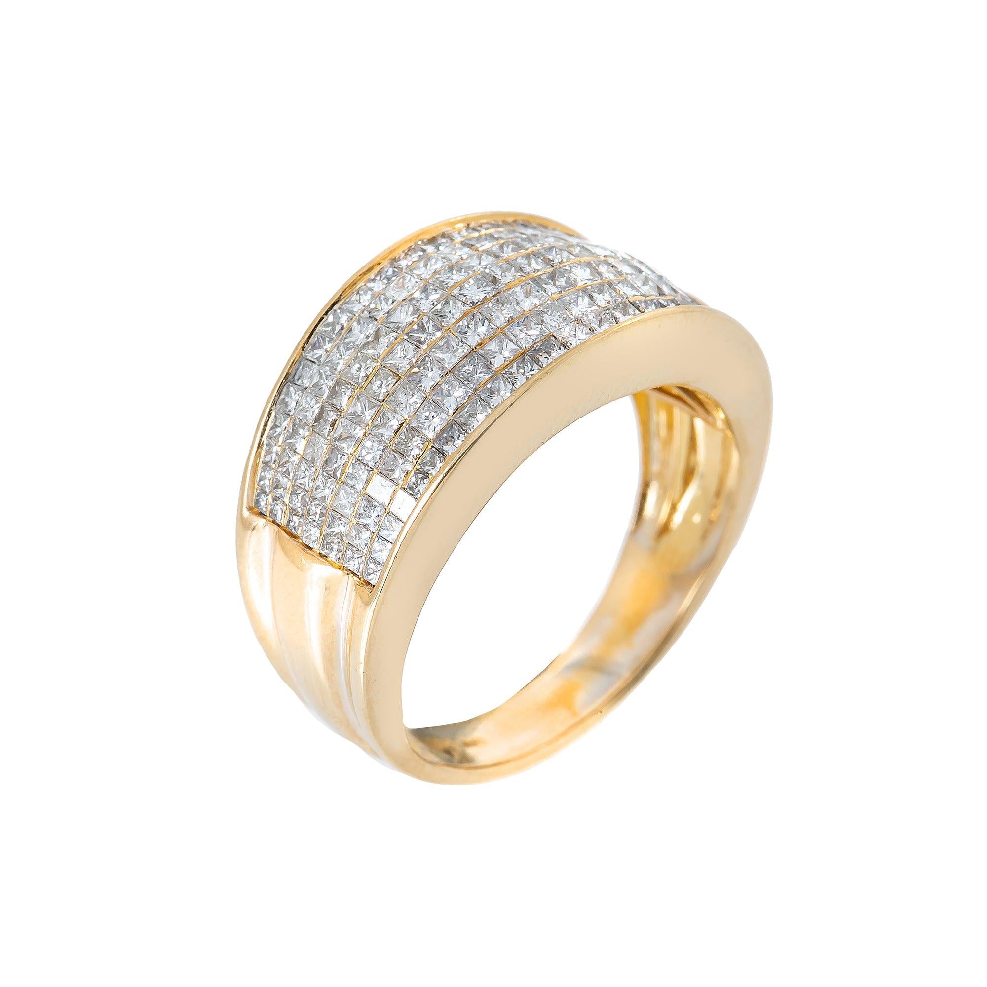 14K YELLOW GOLD MEN'S RING WITH 2.00 CT DIAMONDS