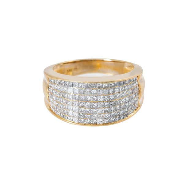 14K YELLOW GOLD MEN'S RING WITH 2.00 CT DIAMONDS