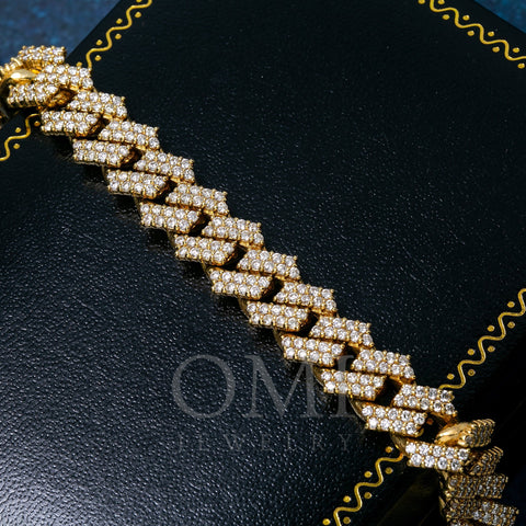 14K YELLOW GOLD 16 INCHES 11MM CUBAN CHAIN WITH 17.45 CT DIAMONDS