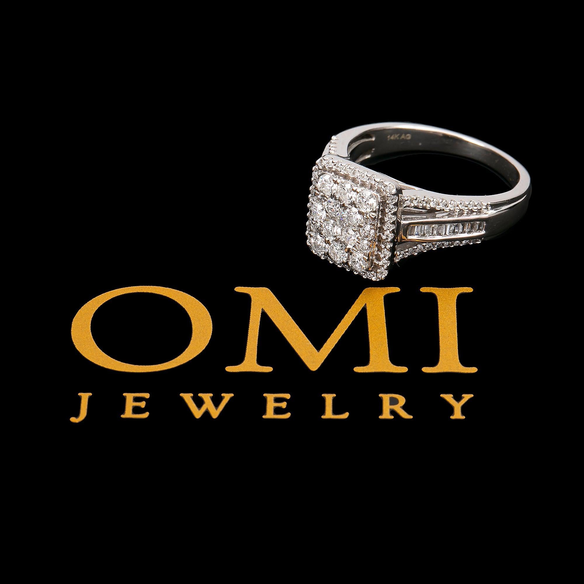 14K WHITE GOLD DIAMOND ENGAGEMENT RING 2.00 CT